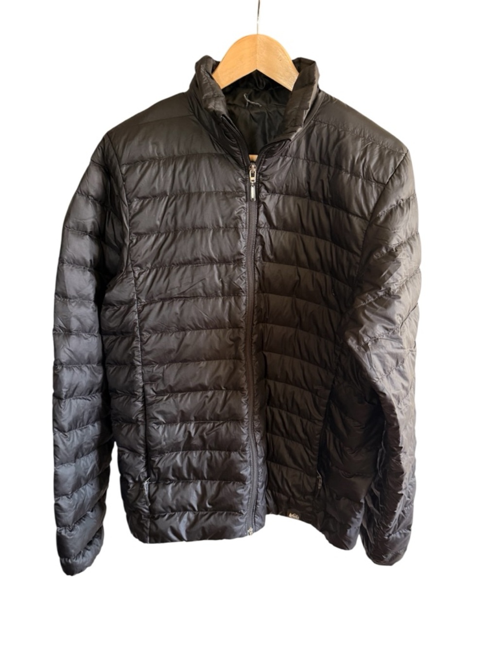 REI Co-Op Women’s Lightweight Black Puffer Down Jacket Large